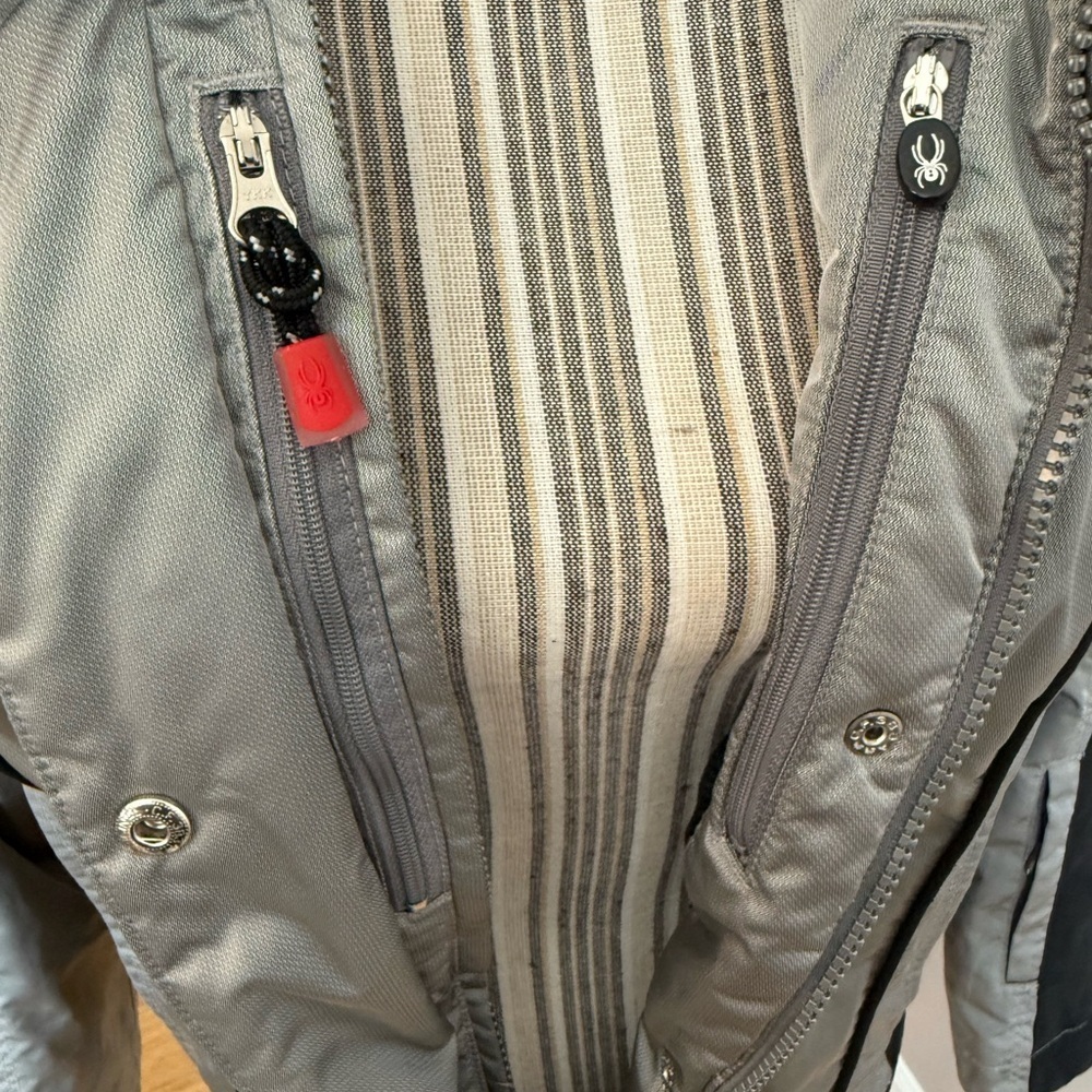 Spyder Women's Silver and Black Ski Jacket - Picture 7 of 11